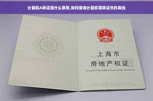 计算机A级证是什么意思,如何查询计算机等级证书的真伪