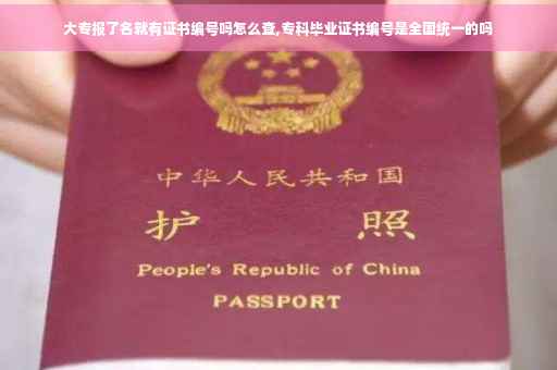 大专报了名就有证书编号吗怎么查,专科毕业证书编号是全国统一的吗