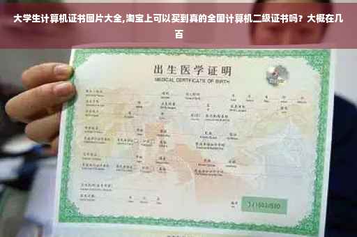 大学生计算机证书图片大全,淘宝上可以买到真的全国计算机二级证书吗？大概在几百