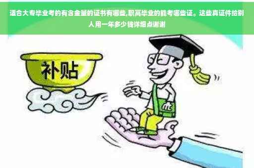 适合大专毕业考的有含金量的证书有哪些,职高毕业的能考哪些证。这些真证件给别人用一年多少钱详细点谢谢 适合大专毕业考的有含金量的证书有哪些,职高毕业的能考哪些证。这些真证件给别人用一年多少钱详细点谢谢