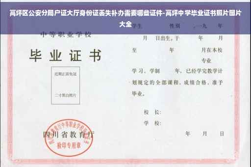 高坪区公安分局户证大厅身份证丢失补办需要哪些证件-高坪中学毕业证书照片图片大全