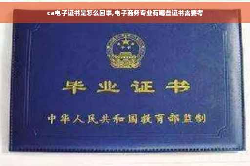 ca电子证书是怎么回事,电子商务专业有哪些证书需要考