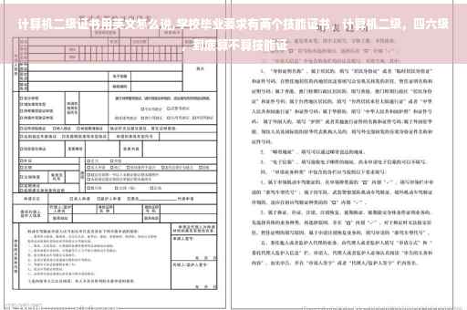计算机二级证书用英文怎么说,学校毕业要求有两个技能证书，计算机二级，四六级，到底算不算技能证