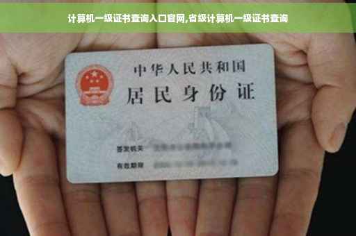 计算机一级证书查询入口官网,省级计算机一级证书查询