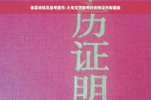 体系审核员报考条件-大专文凭能考的资格证书有哪些