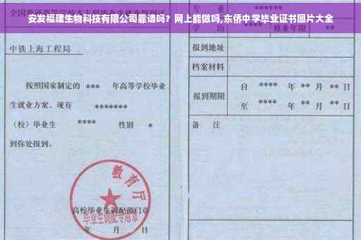 安发福建生物科技有限公司靠谱吗？网上能做吗,东侨中学毕业证书图片大全