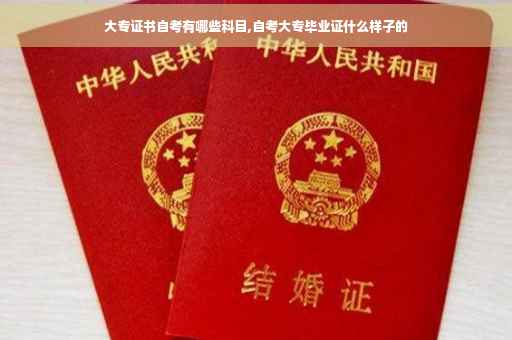 大专证书自考有哪些科目,自考大专毕业证什么样子的