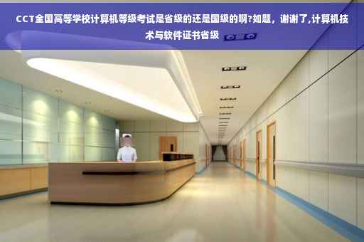 CCT全国高等学校计算机等级考试是省级的还是国级的啊?如题，谢谢了,计算机技术与软件证书省级