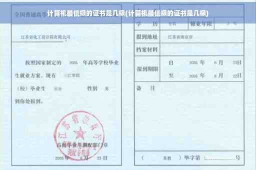 计算机最低级的证书是几级(计算机最低级的证书是几级)