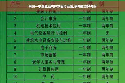 亳州一中毕业证书样本图片高清,亳州教资好考吗