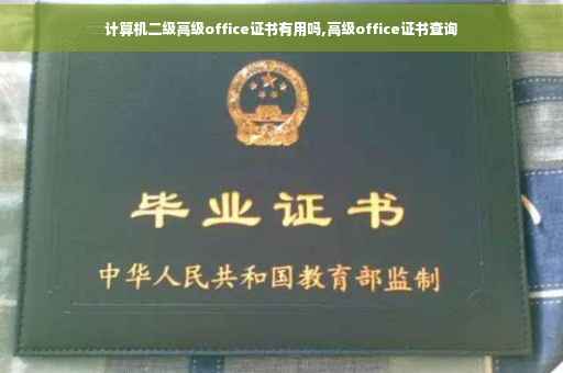 计算机二级高级office证书有用吗,高级office证书查询