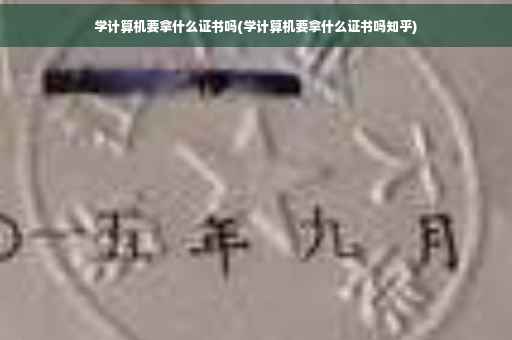 学计算机要拿什么证书吗(学计算机要拿什么证书吗知乎)