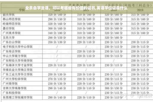 业余自学法语，可以考哪些有价值的证书,英语学位证是什么