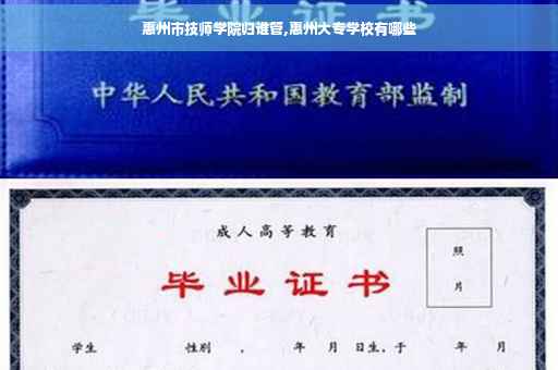 惠州市技师学院归谁管,惠州大专学校有哪些