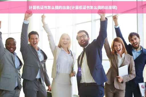 计算机证书怎么搞的出来(计算机证书怎么搞的出来呢)
