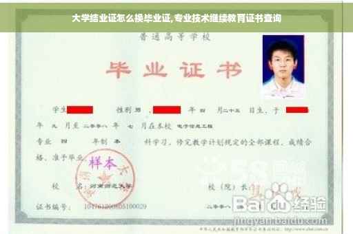 大学结业证怎么换毕业证,专业技术继续教育证书查询