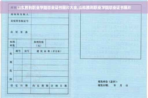 山东胜利职业学院毕业证书图片大全,山东胜利职业学院毕业证书图片