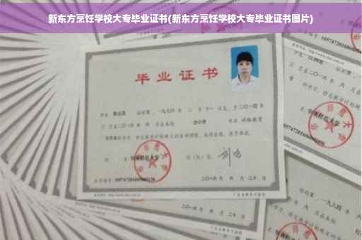 新东方烹饪学校大专毕业证书(新东方烹饪学校大专毕业证书图片)