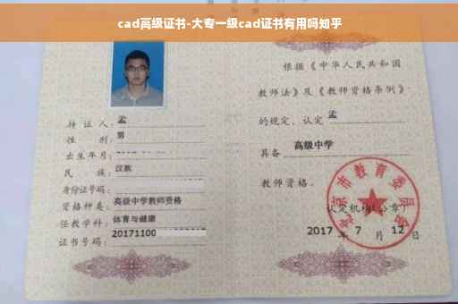 cad高级证书-大专一级cad证书有用吗知乎