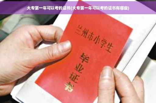 大专第一年可以考的证书(大专第一年可以考的证书有哪些)