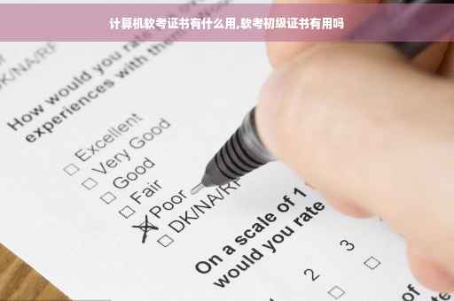 计算机软考证书有什么用,软考初级证书有用吗