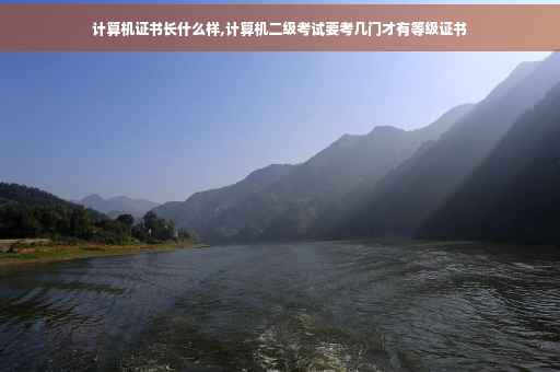 计算机证书长什么样,计算机二级考试要考几门才有等级证书