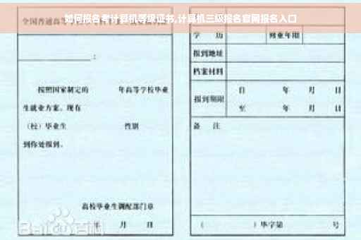 如何报名考计算机等级证书,计算机三级报名官网报名入口