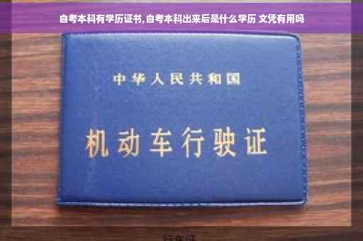 自考本科有学历证书,自考本科出来后是什么学历 文凭有用吗