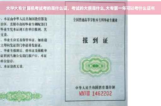 大学大专计算机考试考的是什么证，考试的大纲是什么,大专第一年可以考什么证书