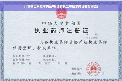 计算机二级技术类证书(计算机二级技术类证书有哪些)