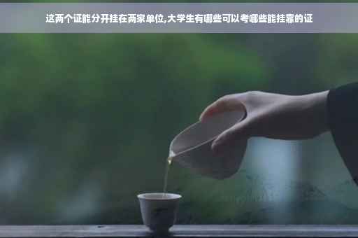 这两个证能分开挂在两家单位,大学生有哪些可以考哪些能挂靠的证