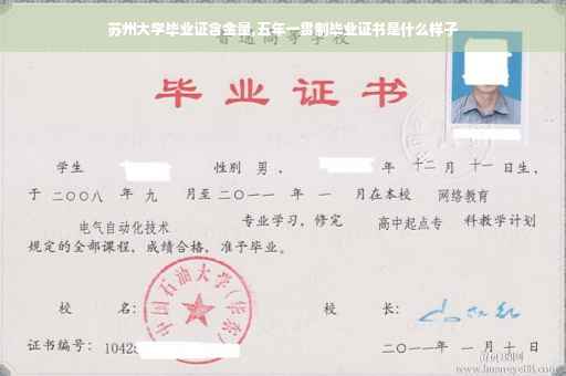 苏州大学毕业证含金量,五年一贯制毕业证书是什么样子