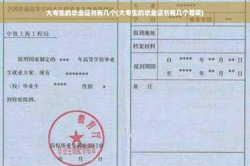 大专生的毕业证书有几个(大专生的毕业证书有几个等级)