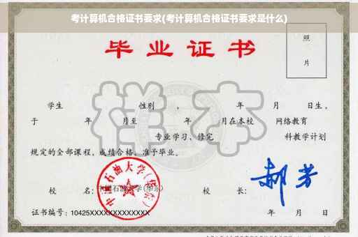 考计算机合格证书要求(考计算机合格证书要求是什么)