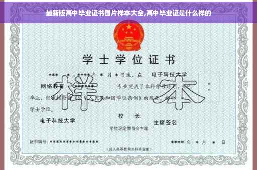 最新版高中毕业证书图片样本大全,高中毕业证是什么样的