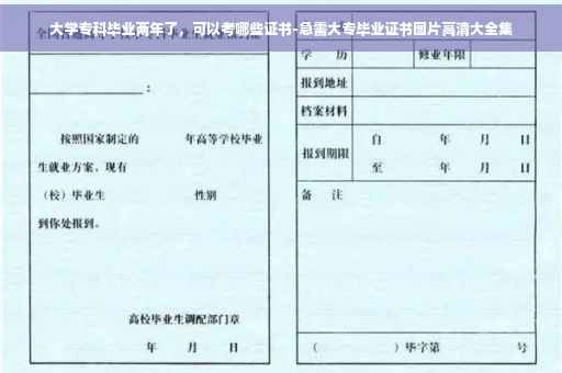 大学专科毕业两年了，可以考哪些证书-急需大专毕业证书图片高清大全集