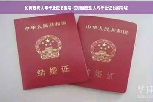 如何查询大学毕业证书编号-在哪能查到大专毕业证书编号呢