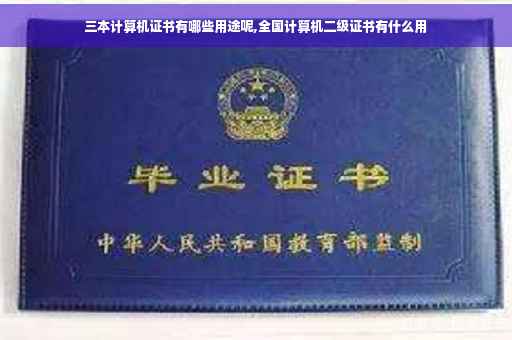 三本计算机证书有哪些用途呢,全国计算机二级证书有什么用