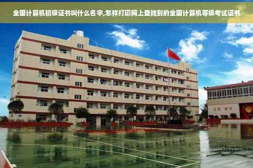 全国计算机初级证书叫什么名字,怎样打印网上查找到的全国计算机等级考试证书