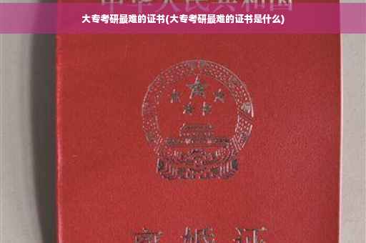 大专考研最难的证书(大专考研最难的证书是什么)