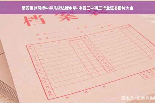 南安侨乡高级中学几级达标中学-永春二中初三毕业证书图片大全