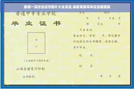 临颍一高毕业证书图片大全高清,临颖更换驾驶证去哪里换