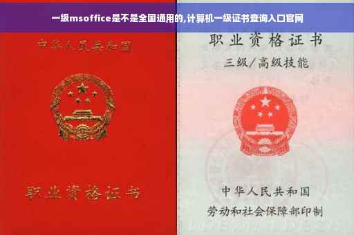 一级msoffice是不是全国通用的,计算机一级证书查询入口官网