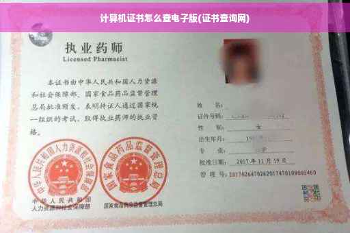 计算机证书怎么查电子版(证书查询网)