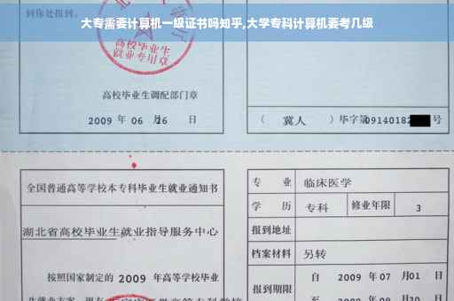 大专需要计算机一级证书吗知乎,大学专科计算机要考几级