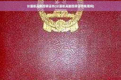 计算机高新四级证书(计算机高新四级证书有用吗)