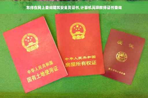 怎样在网上查询建筑安全员证书,计算机高级教师证书查询