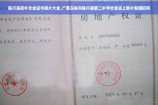 陆川县初中毕业证书图片大全,广西玉林市陆川县第二中学毕业证上照片有钢印吗