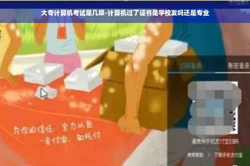 大专计算机考试是几级-计算机过了证书是学校发吗还是专业