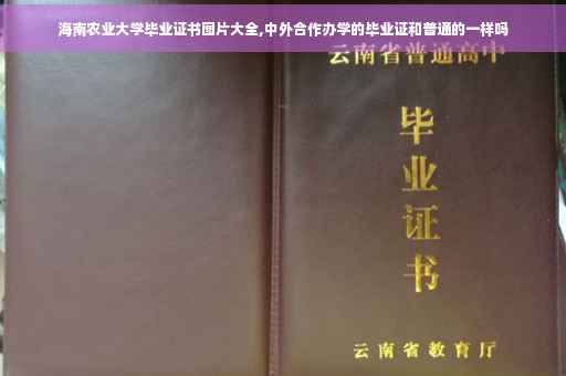 海南农业大学毕业证书图片大全,中外合作办学的毕业证和普通的一样吗